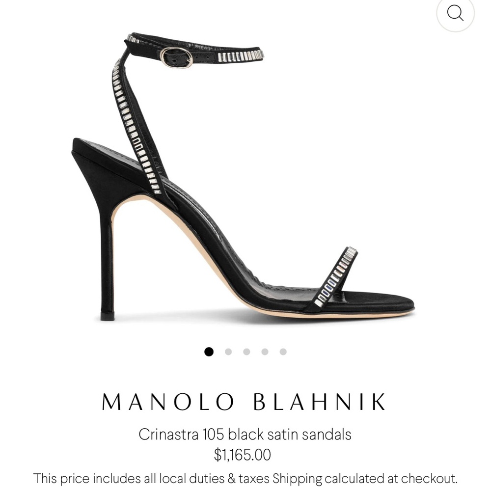 Manolo Blahnik Black Strappy Sandals